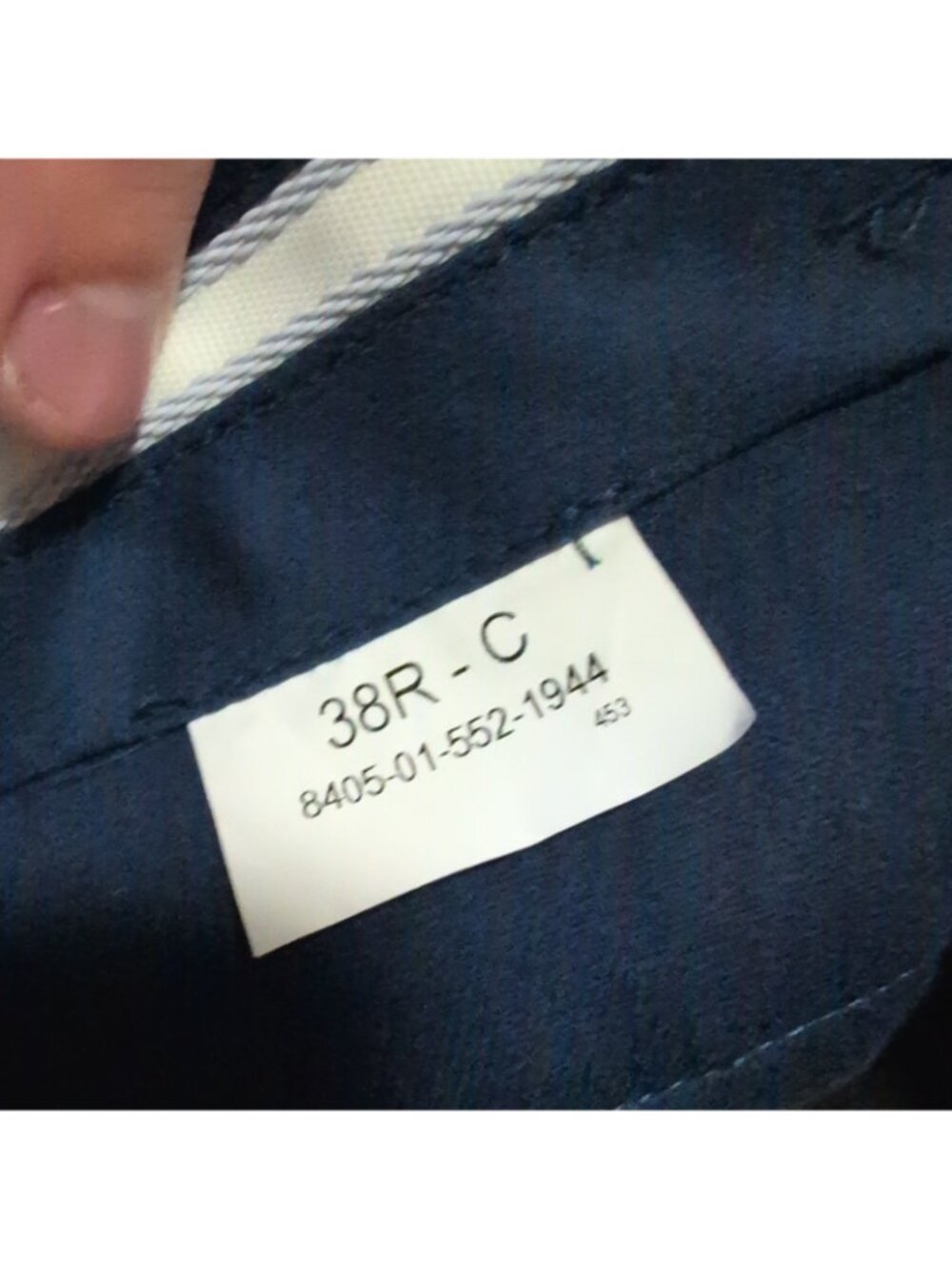 US Army Creighton AB 451 Trousers Officer Mens 38R Pants Dress Blue Yellow Uni - Picture 9 of 11